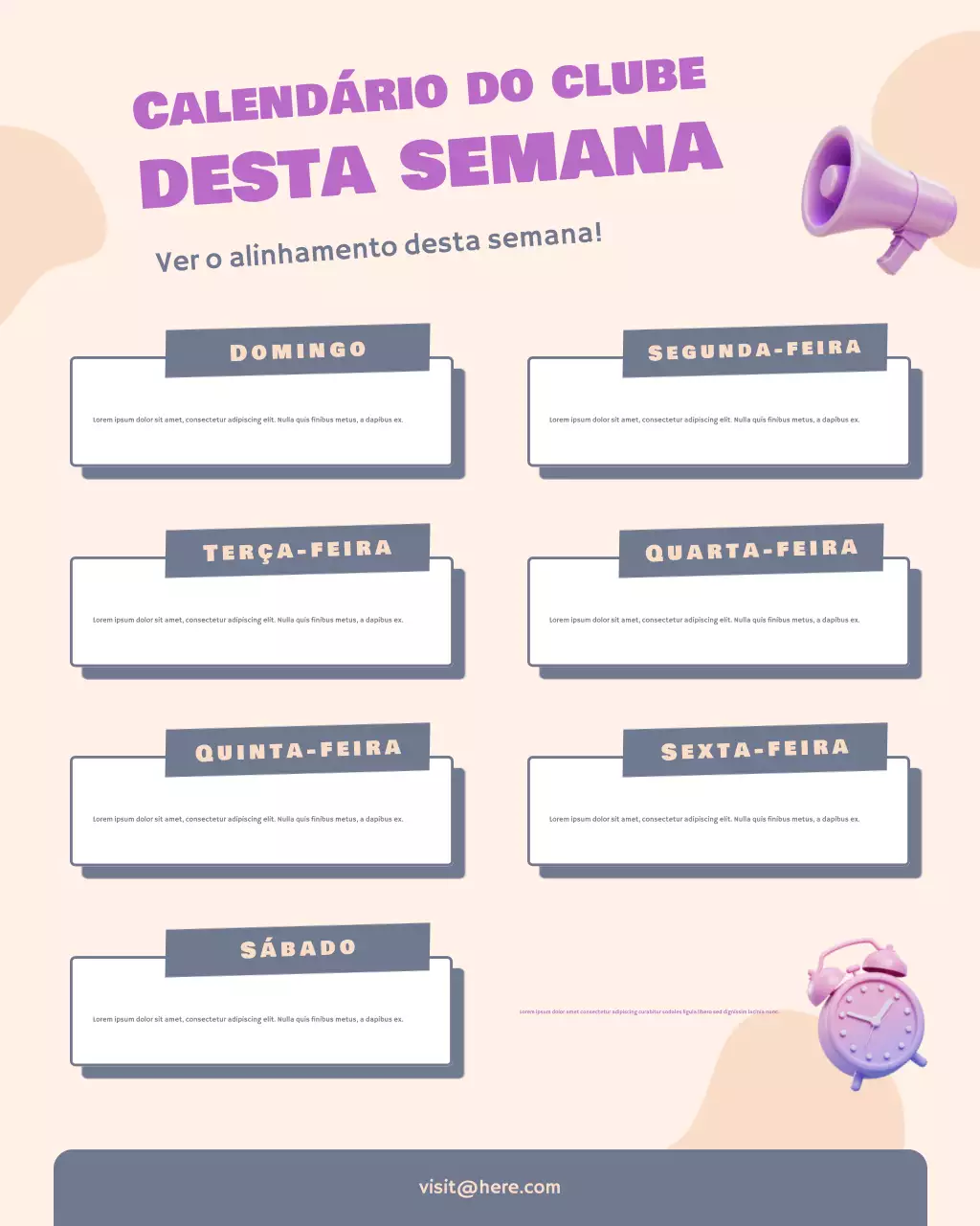 Agenda do Mint Modern Club - Postagem no Instagram