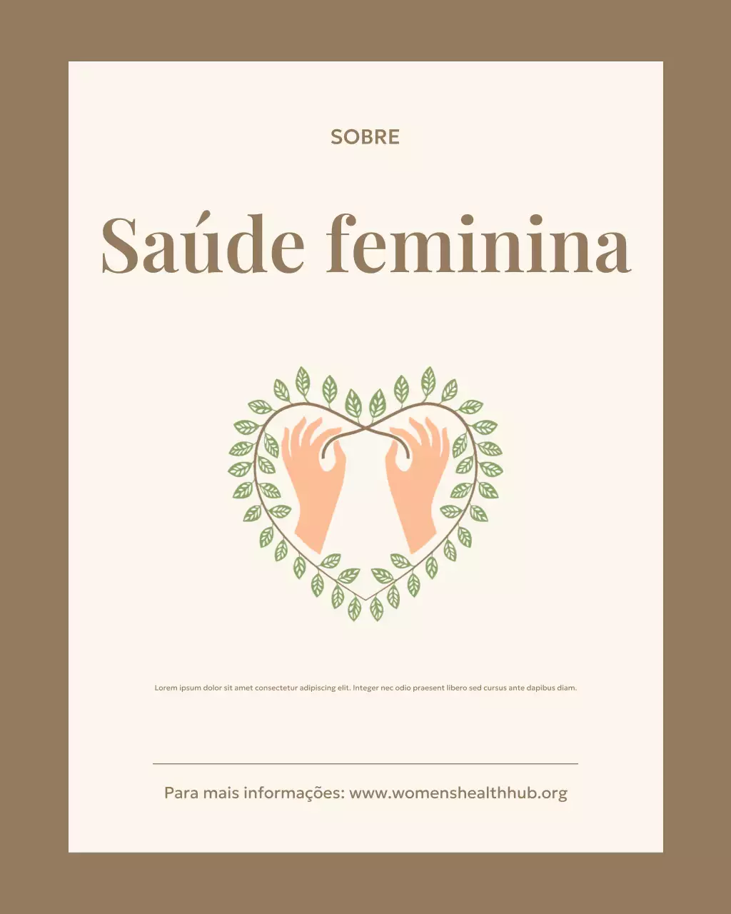 Imagem vertical do Instagram para anúncio de saúde minimalista bege