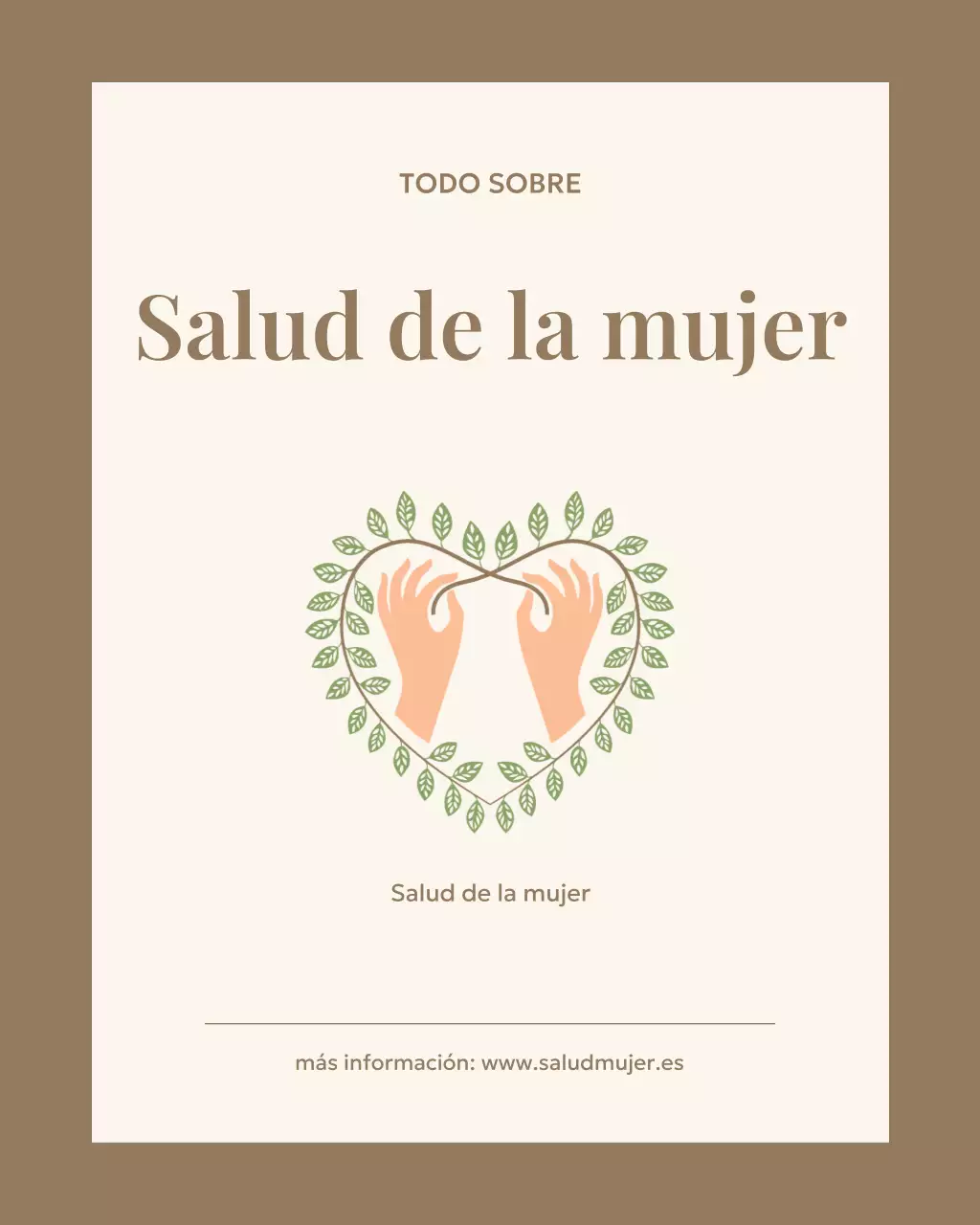 Imagen vertical de Instagram con anuncio de salud minimalista en beige