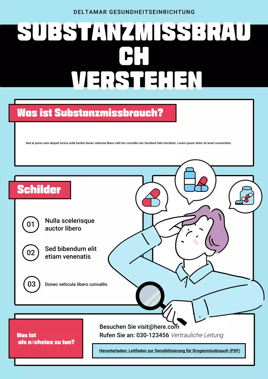 Blaues modernes Gesundheitshandbuch-Poster