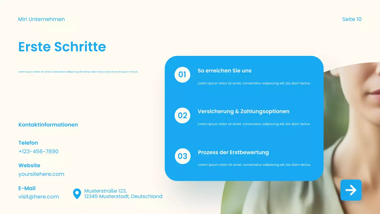 Blauer moderner Suchtführer