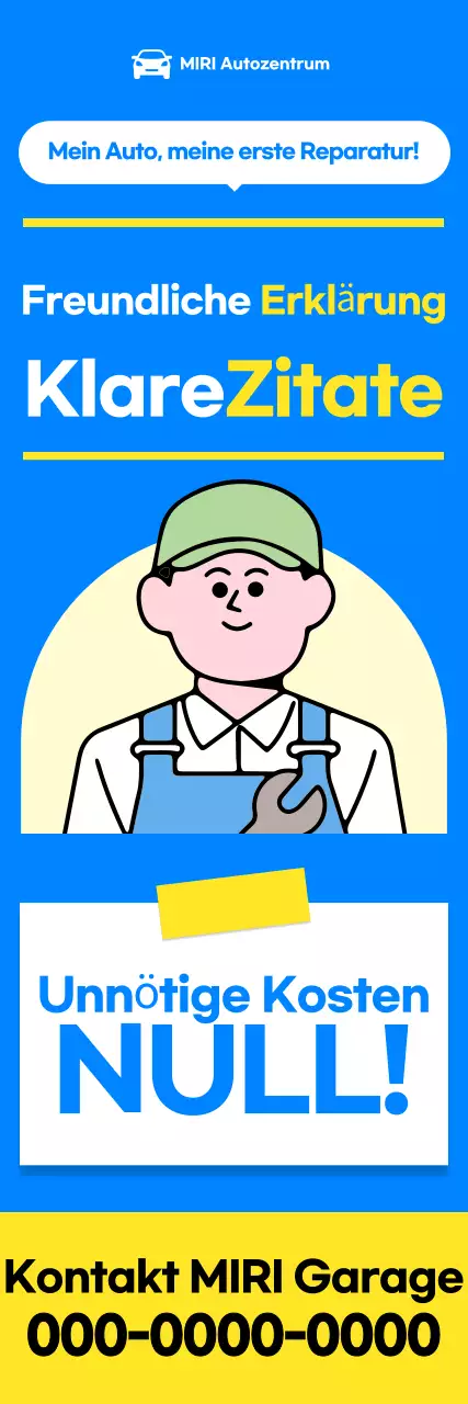 Blaue, saubere Autowerbung