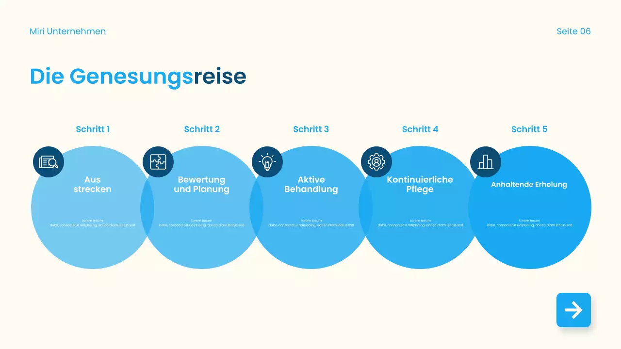 Blauer moderner Suchtführer