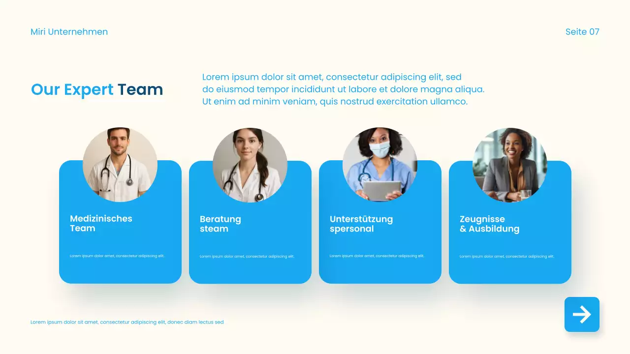 Blauer moderner Suchtführer