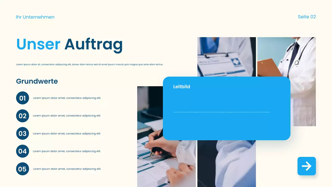 Blauer moderner Suchtführer