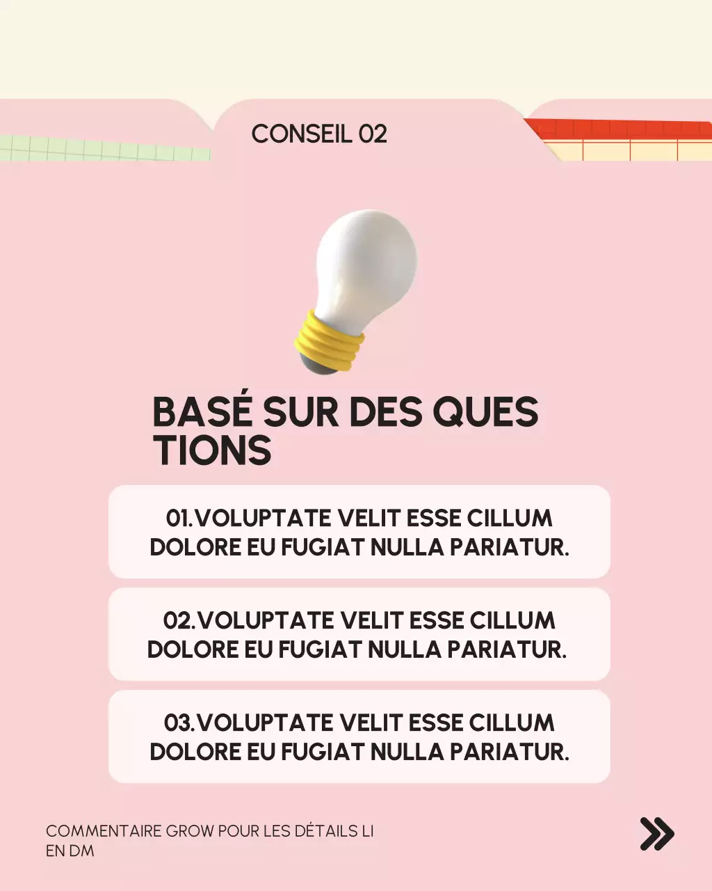 Guide des stratégies de productivité modernes roses : image verticale Instagram