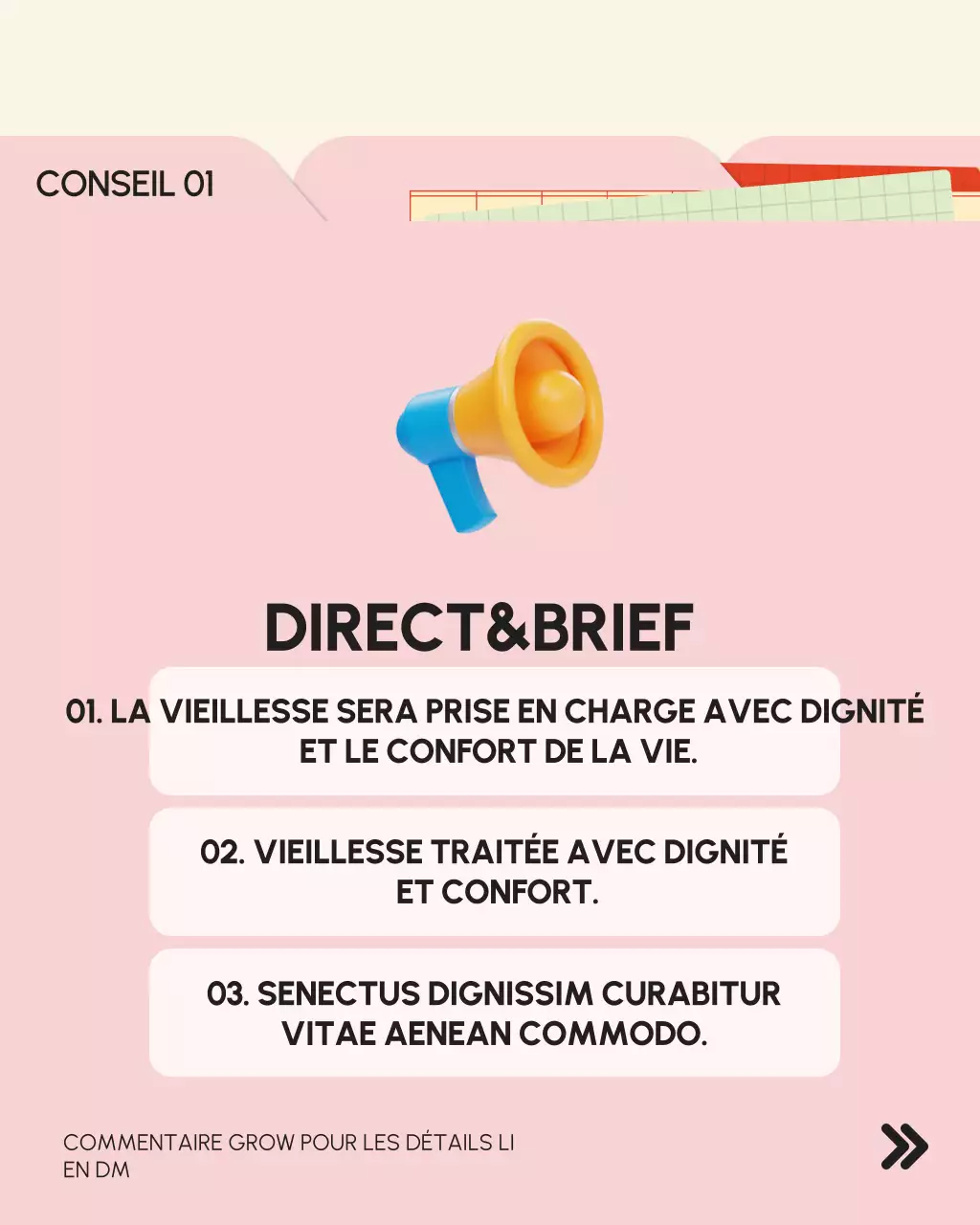 Guide des stratégies de productivité modernes roses : image verticale Instagram