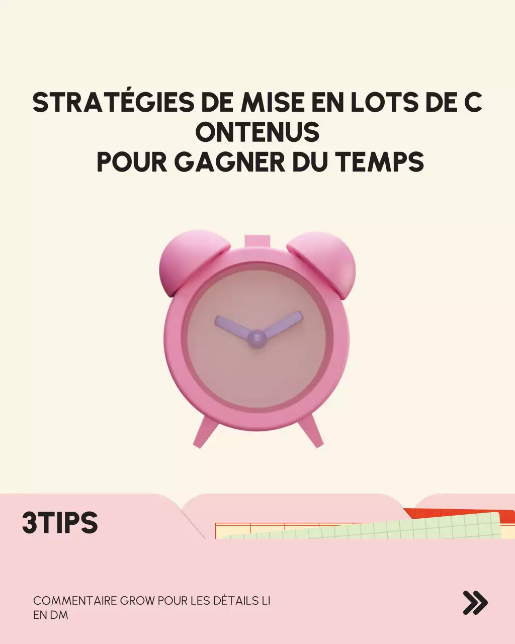 Guide des stratégies de productivité modernes roses : image verticale Instagram