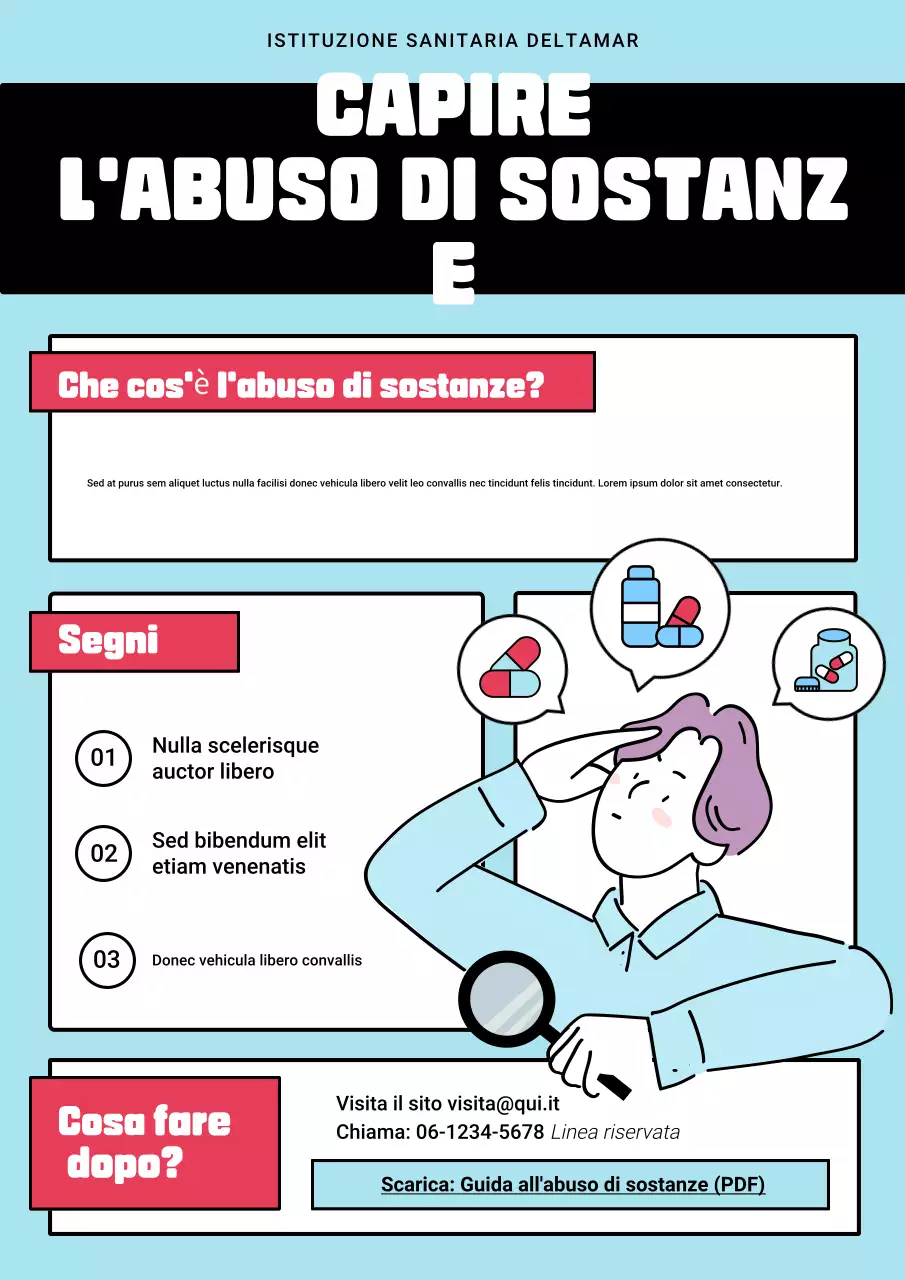 Poster della guida alla salute moderna blu