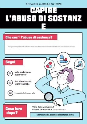 Poster della guida alla salute moderna blu