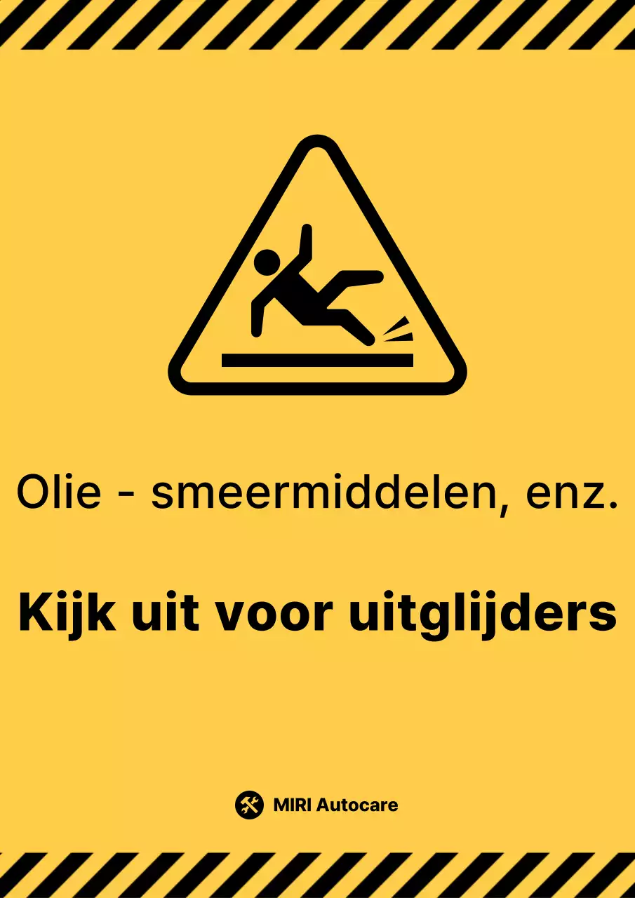 Gele Basic Slip Waarschuwingsgids