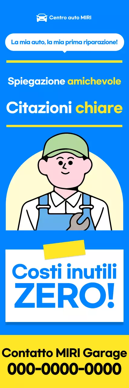 Pubblicità di auto blu e pulite