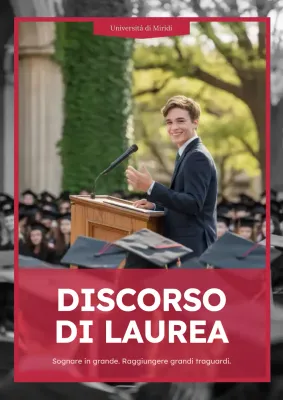 Annuncio di laurea Red Classic