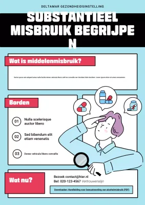 Poster van de Blauwe Moderne Gezondheidsgids