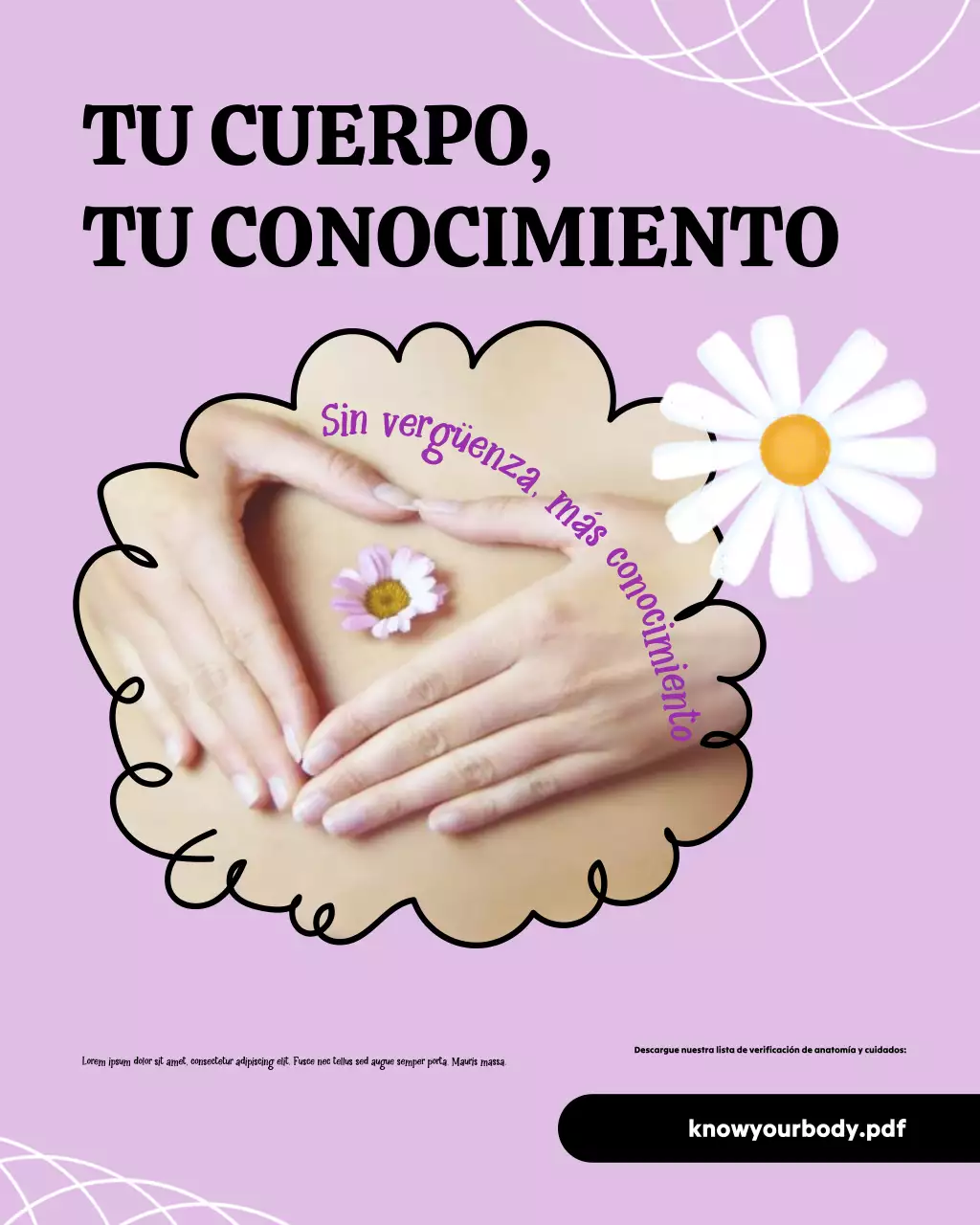 Publicación de Instagram de Purple Modern Everything sobre salud femenina