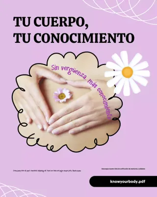 Publicación de Instagram de Purple Modern Everything sobre salud femenina