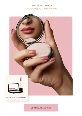 Anuncio de cosméticos de lápiz labial elegante de color rosa