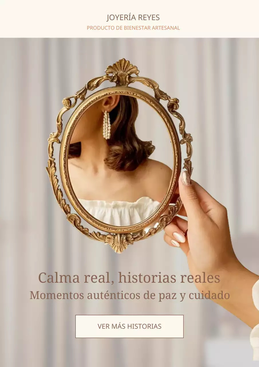 Anuncio de joyería elegante en color beige