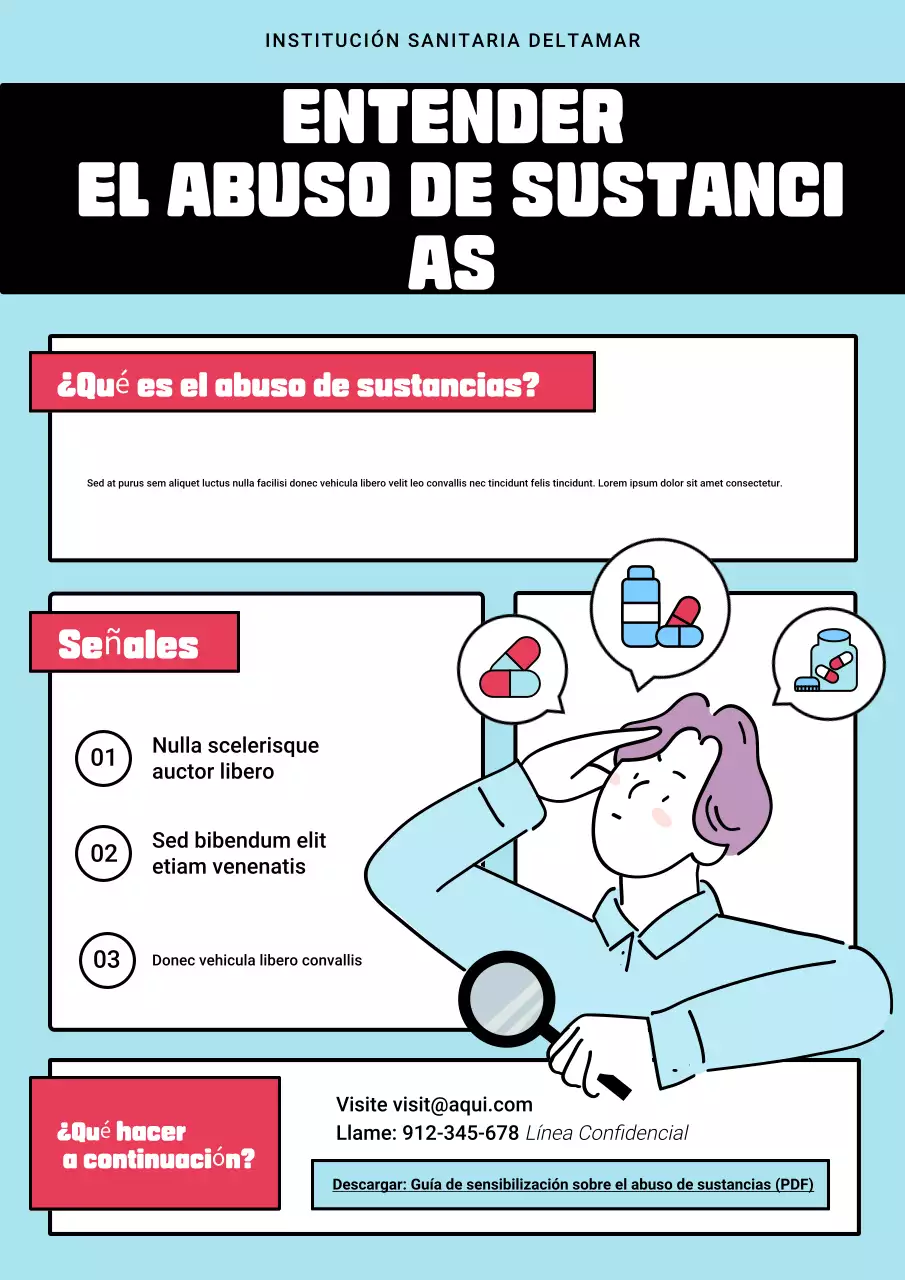 Póster de la Guía de Salud Moderna Azul