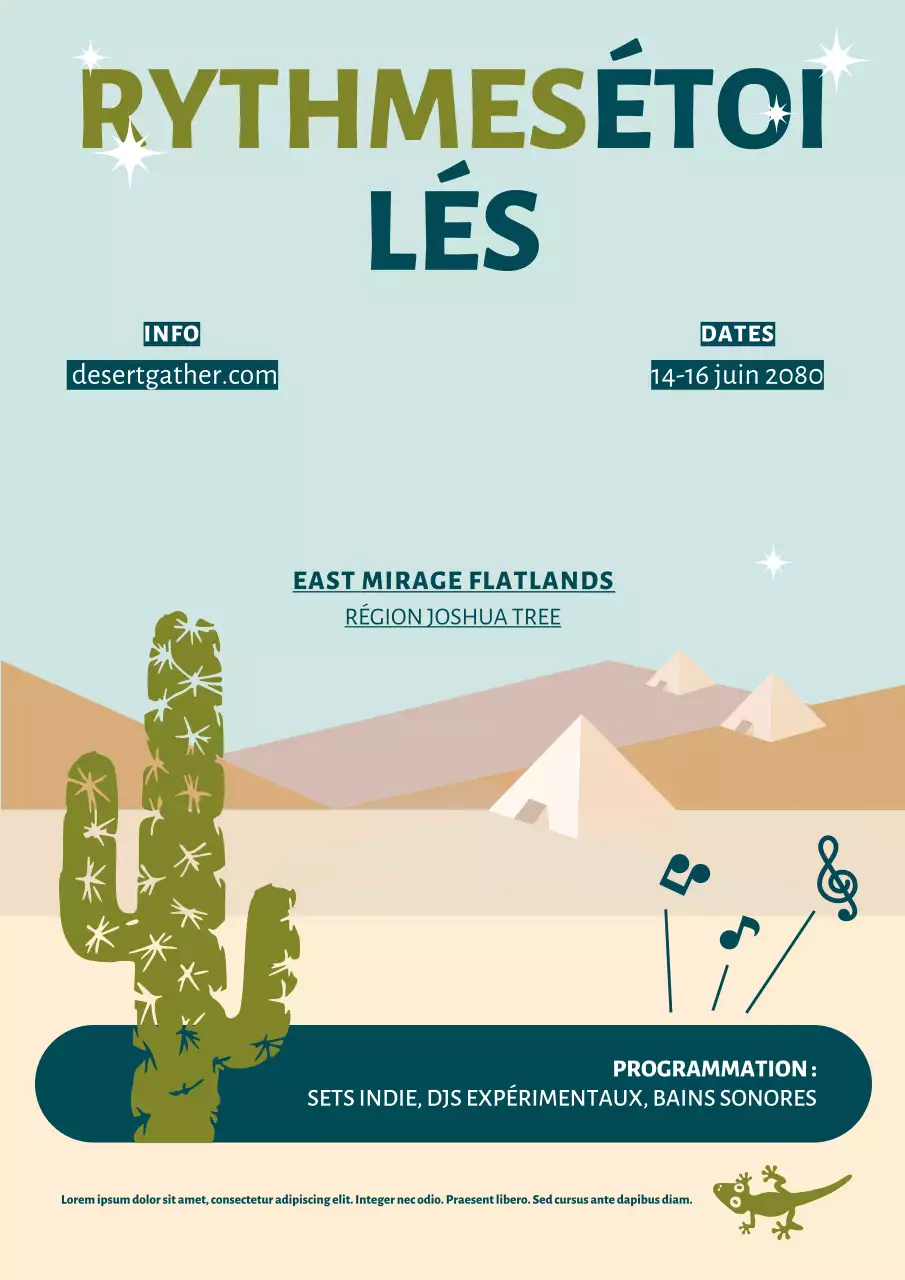 Affiche de camping régional