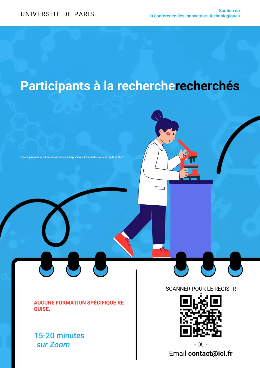 recrutement de recherche moderne bleue