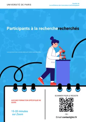 recrutement de recherche moderne bleue