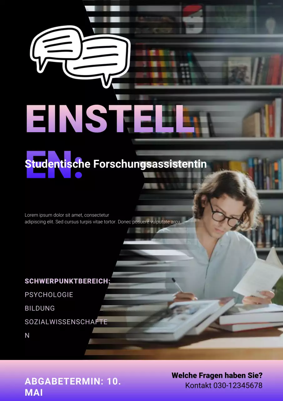 Stellenausschreibung für moderne Forschung von Red