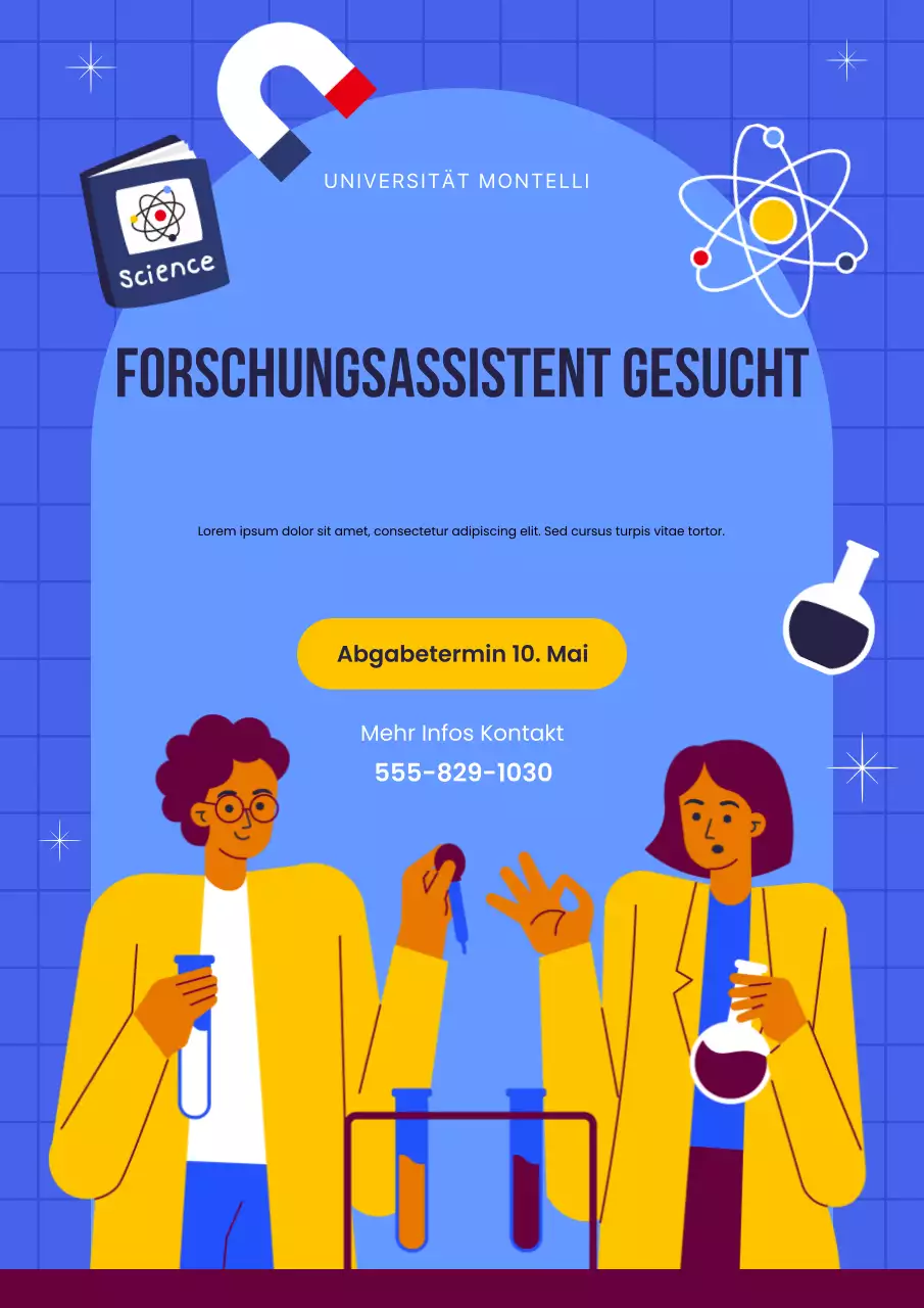 Einladungsplakat für wissenschaftliche Mitarbeiter