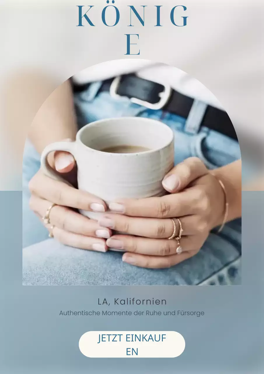 Werbung für blauen Minimalschmuck