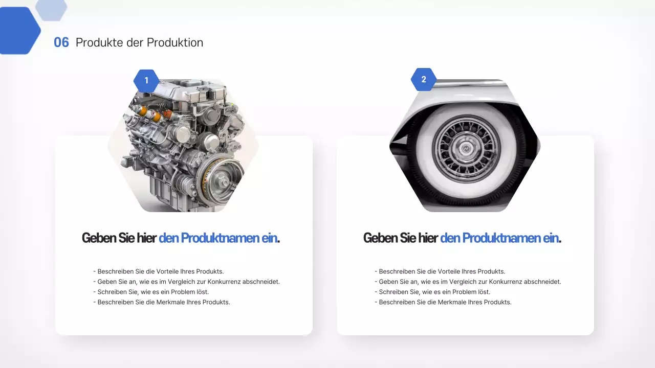 Himmelblauer moderner Vorschlag für Metallteile für die Automobilindustrie – Produkteinführung