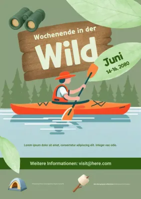 grünes rustikales Camping-Event