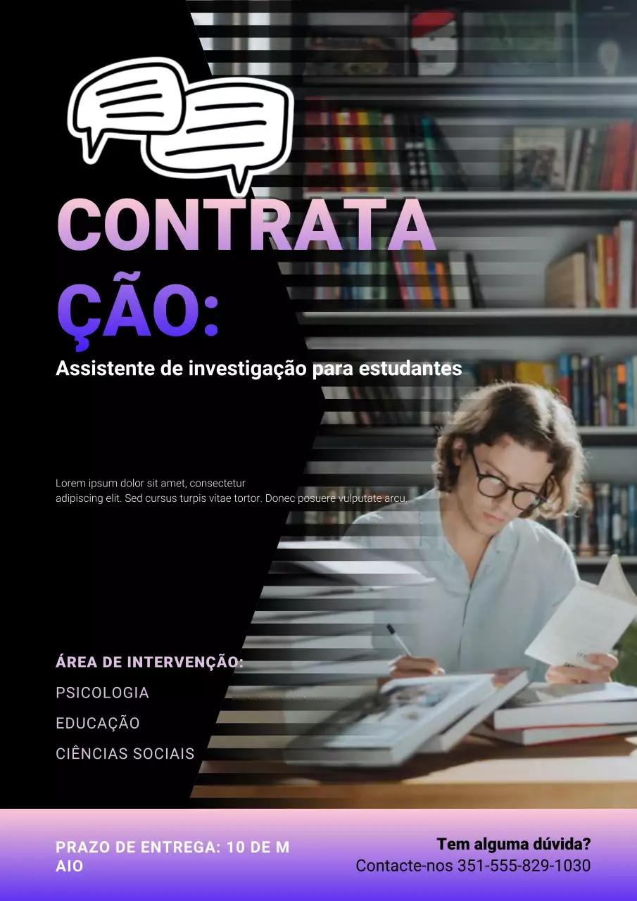Publicação de emprego em pesquisa moderna em vermelho