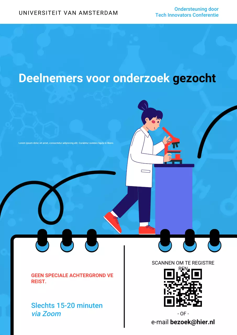 blauwe moderne onderzoekswerving