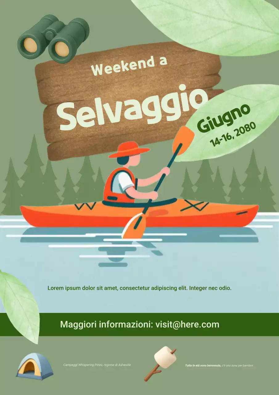 evento di campeggio rustico verde