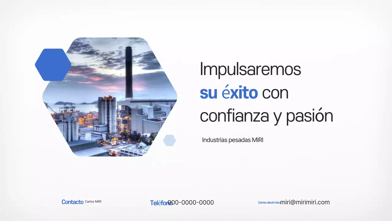 Propuesta de introducción del producto de piezas metálicas automotrices modernas en azul cielo