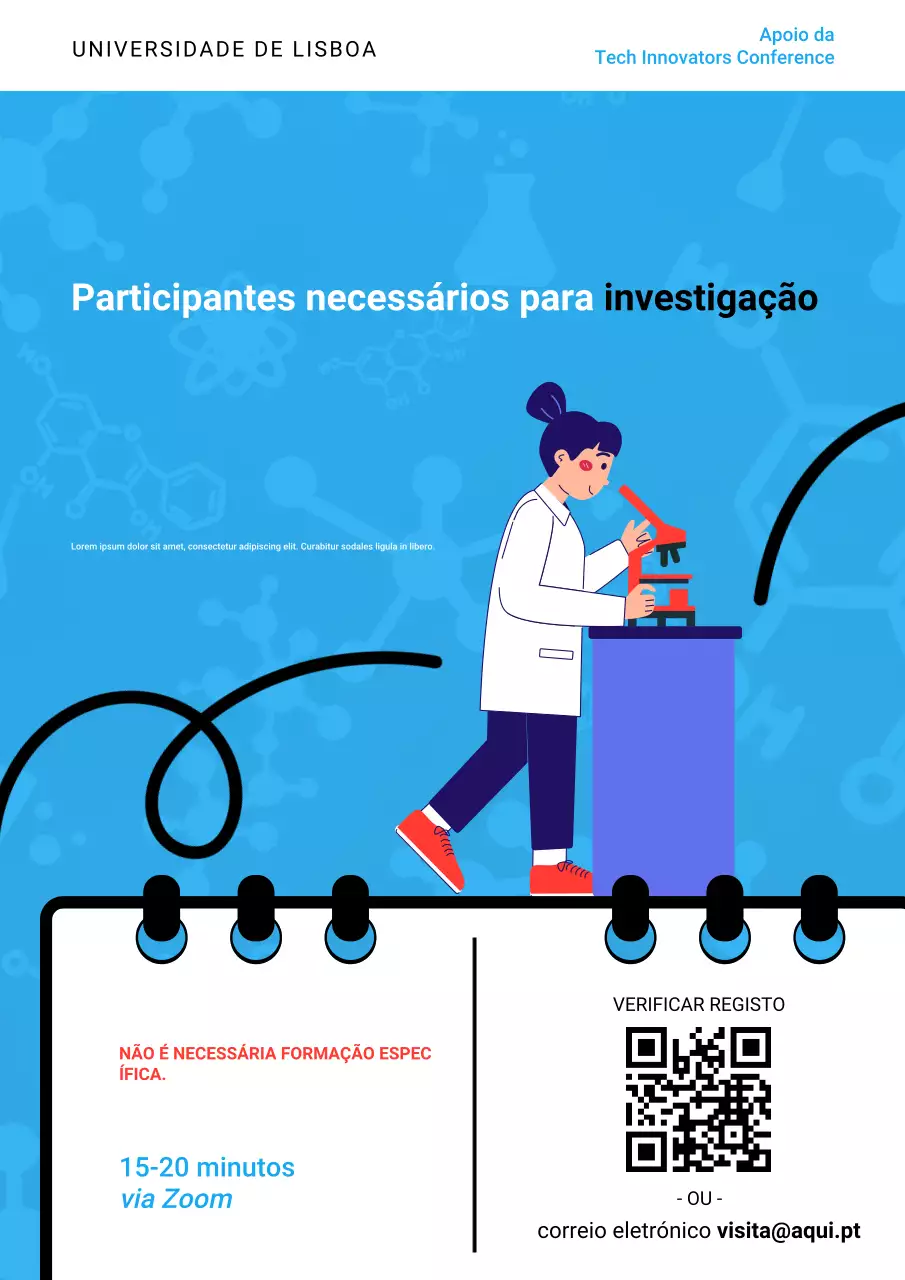 recrutamento de pesquisa moderna azul