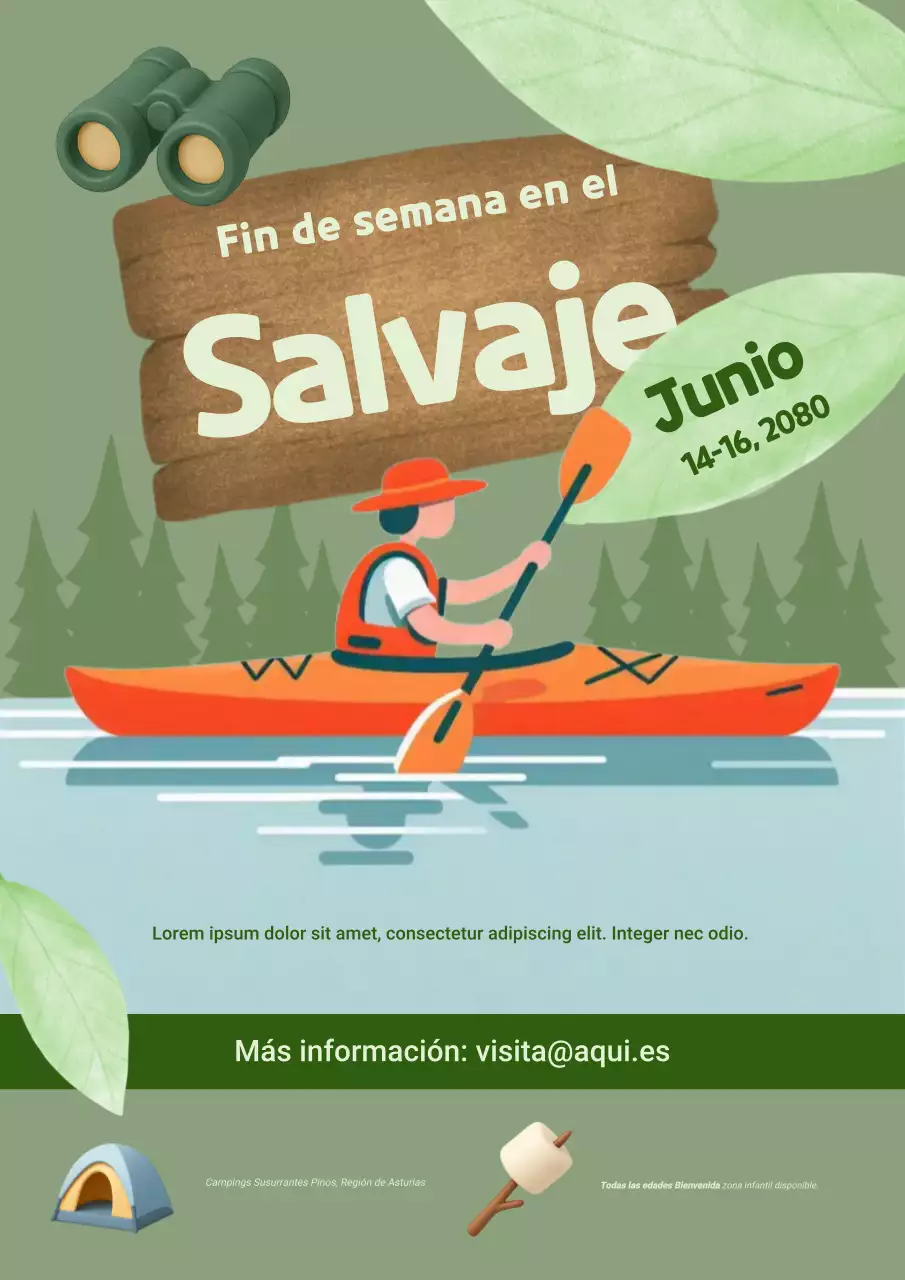 evento de acampada rústica y ecológica