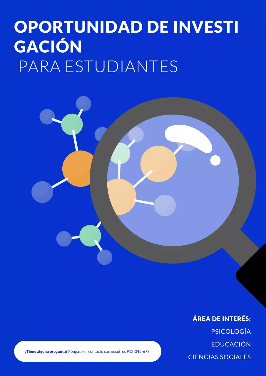 Póster web Blue Modern "Únase a nuestro estudio de investigación"
