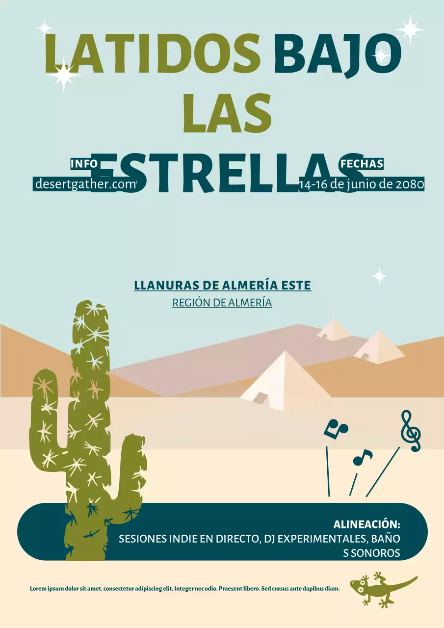 Cartel de acampada regional