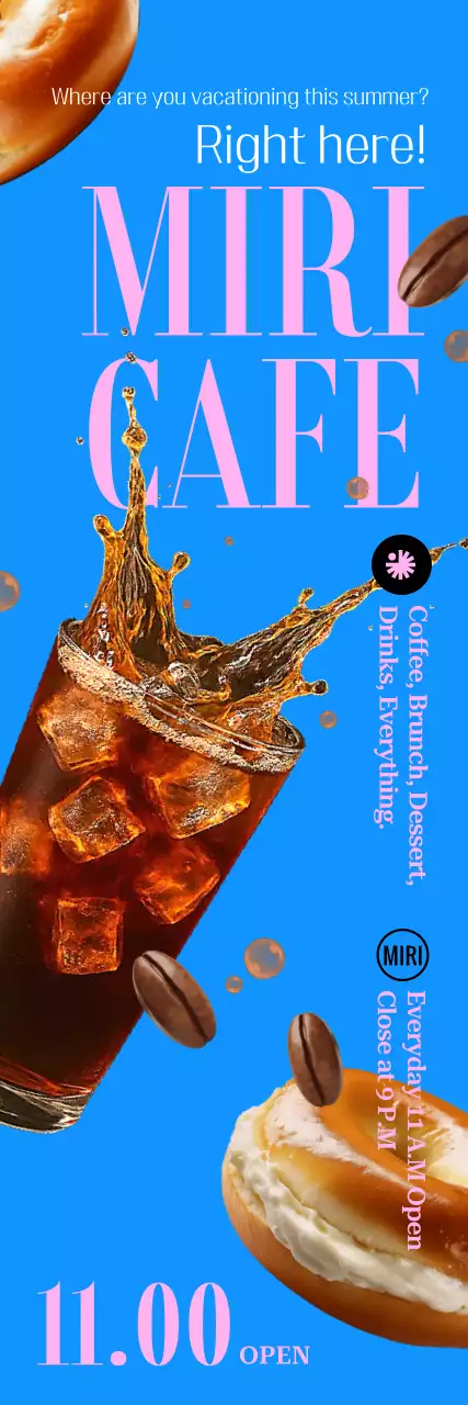 Blue Modern Cafe Advertisement