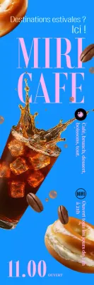 Publicité du Blue Modern Cafe