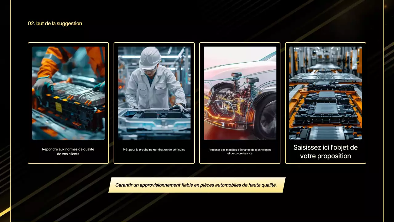 Proposition de voiture noire élégante