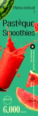 Publicité pour le menu d'été de Green Pop