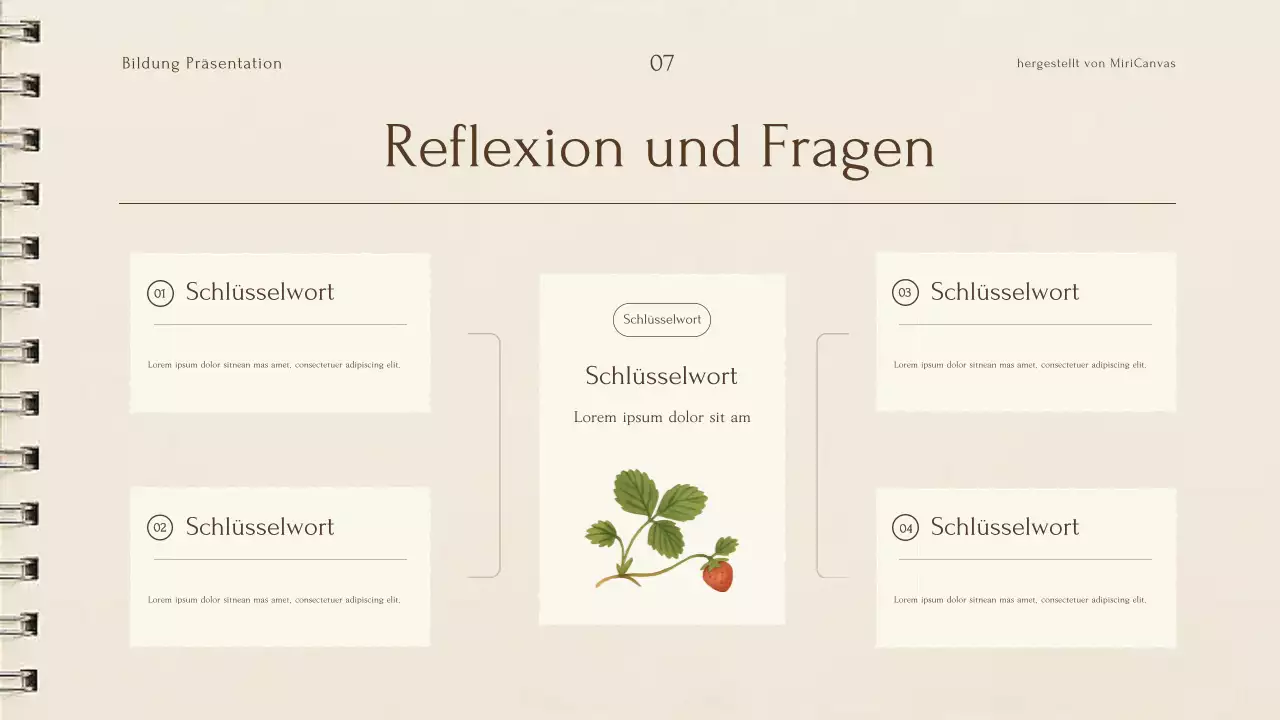 Beige botanische Pflanzenvorlesung Präsentation