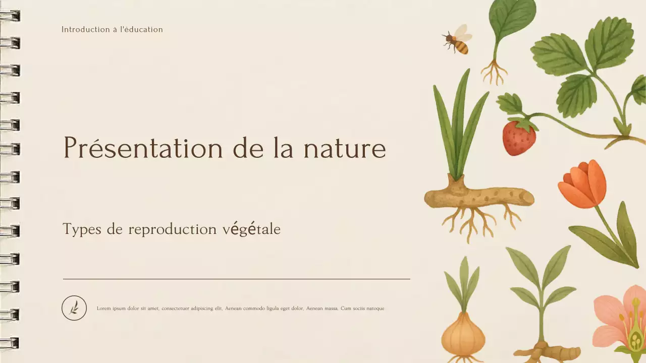 Présentation de la conférence sur les plantes botaniques beiges