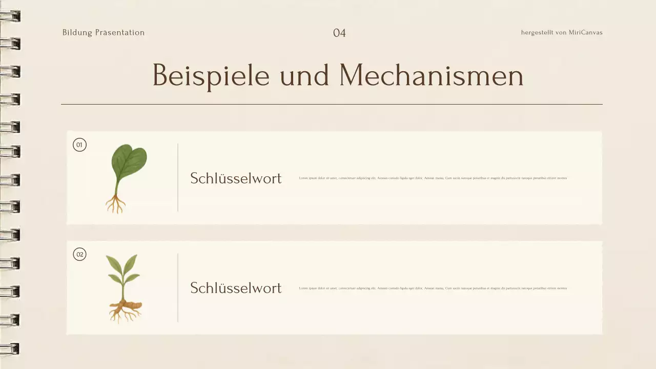 Beige botanische Pflanzenvorlesung Präsentation