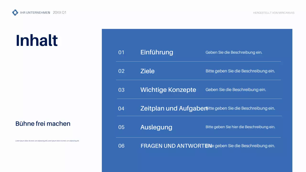 Blaue moderne Biodiversitäts-Geschäftspräsentation