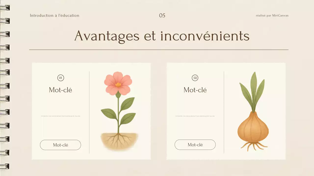 Présentation de la conférence sur les plantes botaniques beiges