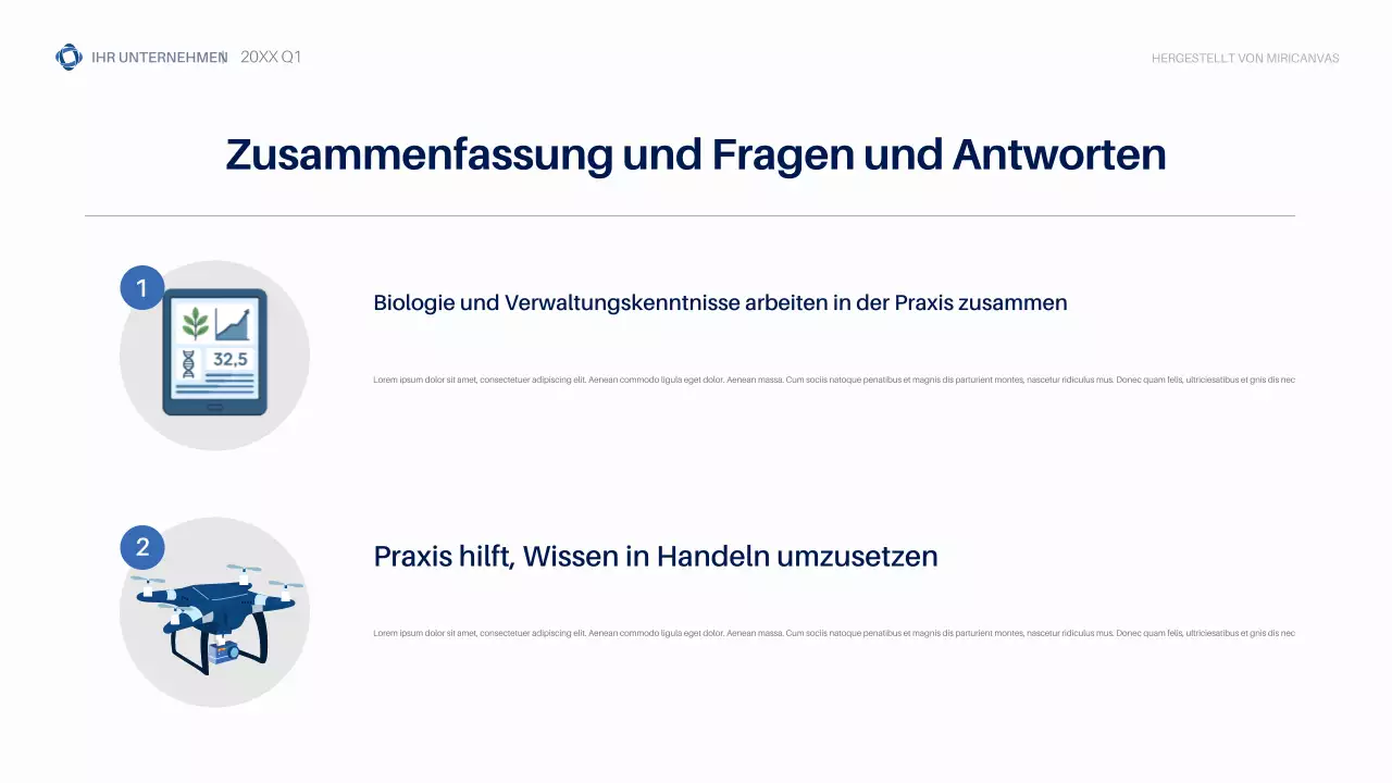 Blaue moderne Biodiversitäts-Geschäftspräsentation