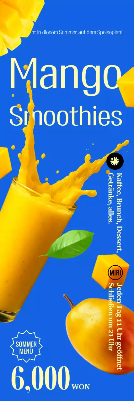 Blue Pop Sommermenü-Aktion